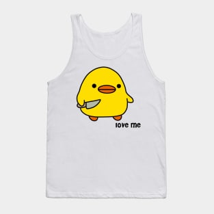 duck with knife - love me version | kawaii duck | knife duck Tank Top